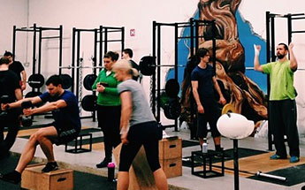 poeple training in gym