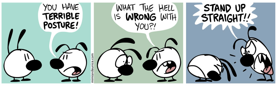 cartoon about posture